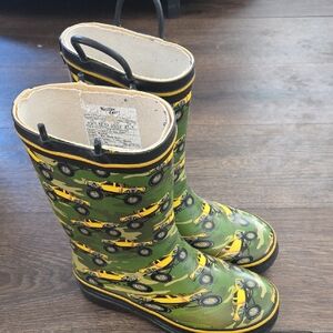 Western Chief Green and Yellow Rain & Snow Boots with Banana Print